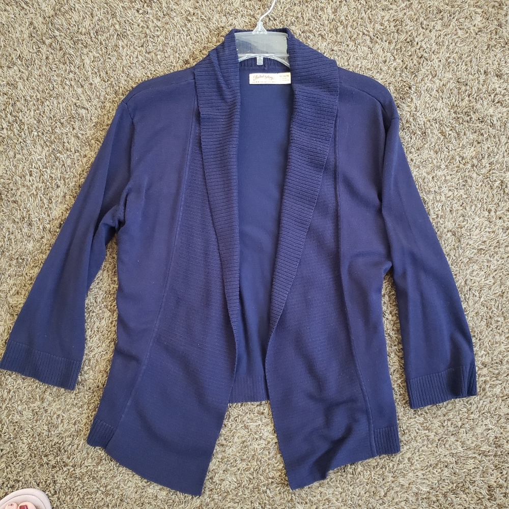 Sweater cardigan - purplish blue